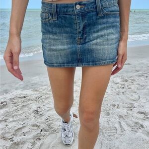 Brandy Melville Denim Micro Mini Skirt